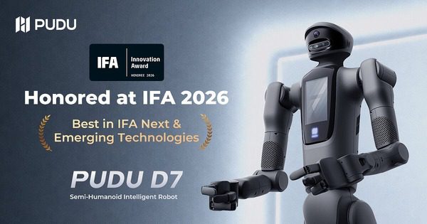 PuduのセミヒューマノイドD7がIFA受賞　倉庫・小売・接客で何が変わるか