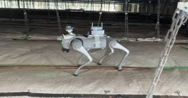 オリエンタル白石と燈、吊り足場で四足歩行ロボットの自律巡回を実証